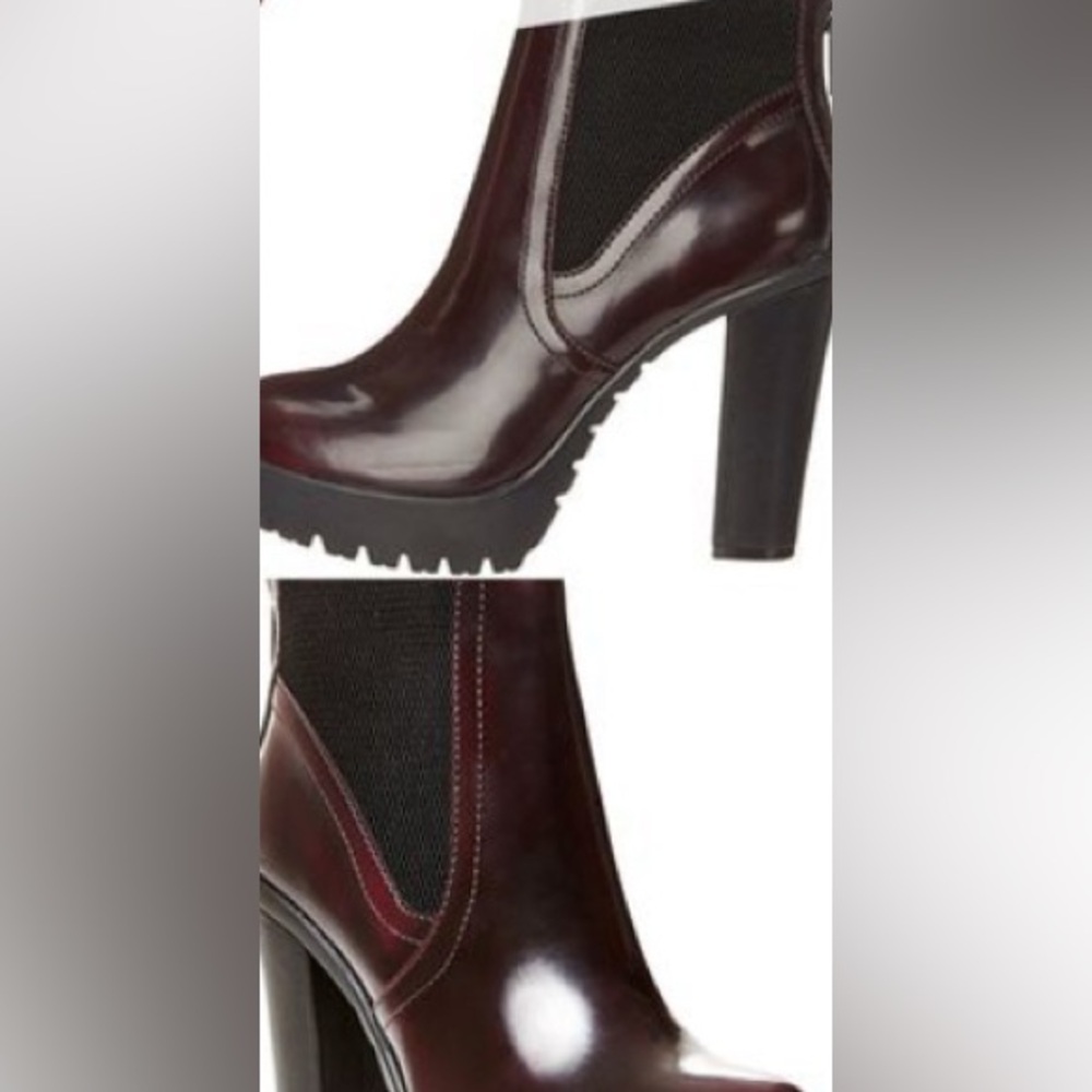 Steve Madden, Burgundy, Amandaa Heeled Boots, size 9.5 - Picture 1 of 5
